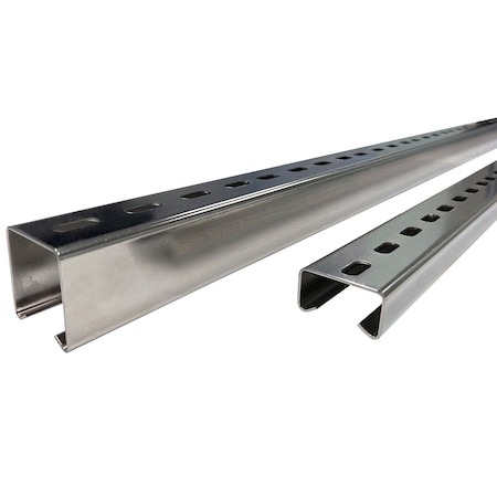 Electriduct Single Channel Strut, Half Slotted, Stainless Steel, Zinc-Plated SPS-ACD-41-41-15-SS304-5FT
